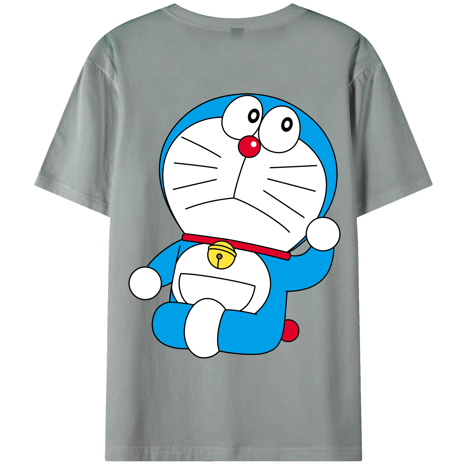 （画像用） ドラえもん Doraemon 綿100％ メンズ半袖Tシャツ（バックプリント） 通気性
